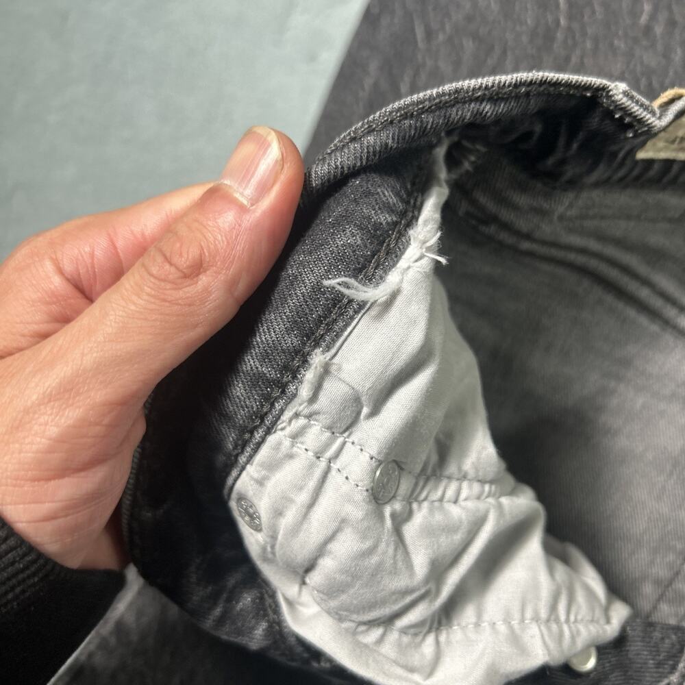 Y2K 2000s Levis Premium Loose Baggy Jeans Womena 30x28 Black Relaxed Ribcage VTG - Picture 7 of 14
